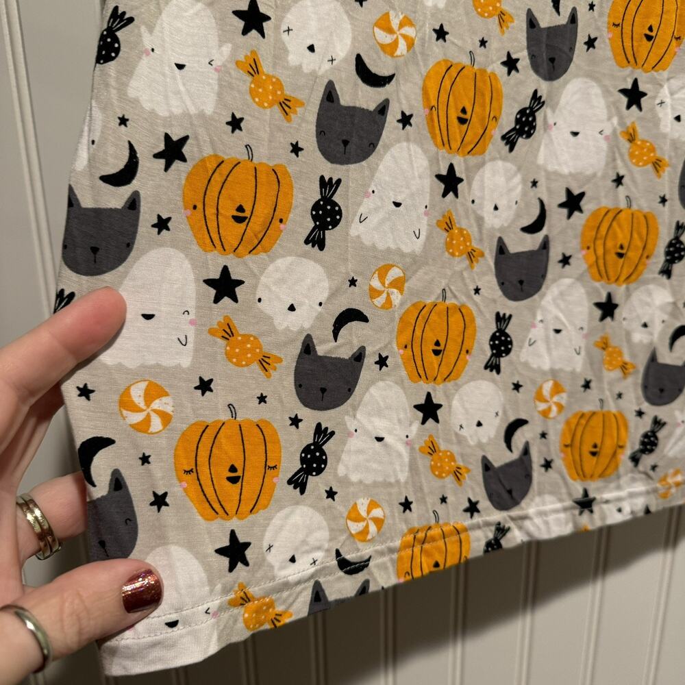 Little Sleepies Boo Crew Halloween Pajama Set Cats Pumpkins Girls Size 16 - Picture 3 of 9